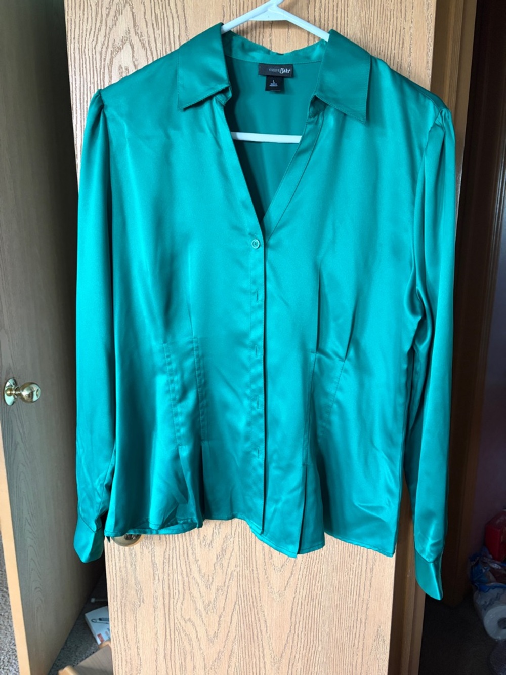Jones New York  V-Neck Button Blouse